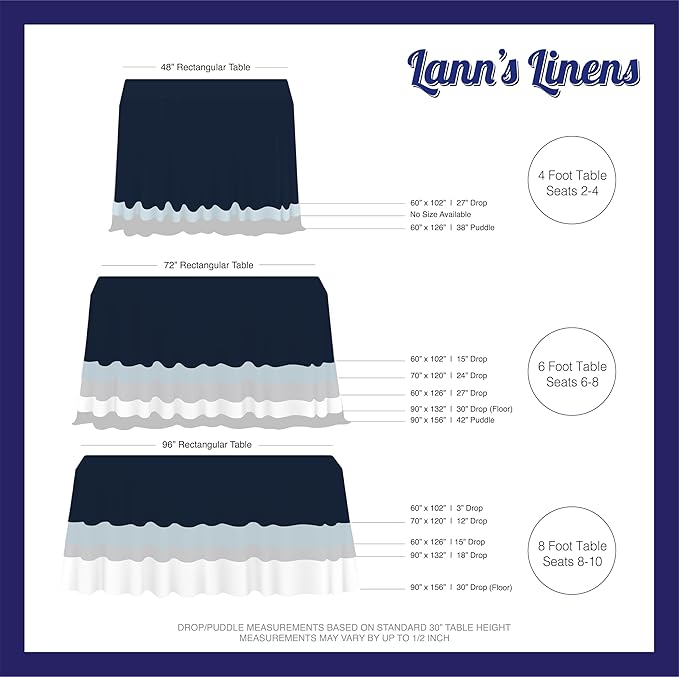 Lann's Linens - 10 Premium 70" x 120" Tablecloths for Wedding/Banquet/Restaurant - Rectangular Polyester Fabric Table Cloth - White