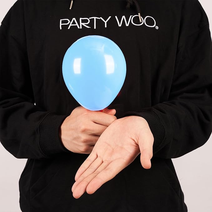 PartyWoo Light Blue Balloons 50pcs Baby Pastel Sky Aqua Blue Color | Balloons - Image 2