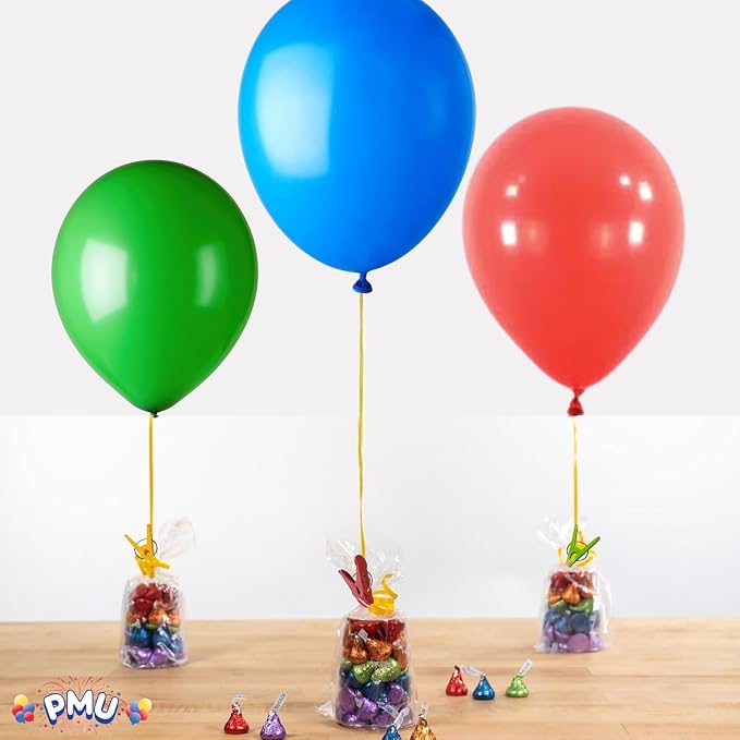 PMU Clip-n-Weight Primary Colors 8-Gram Plastic Balloon Weights Pkg/25 - Image 3