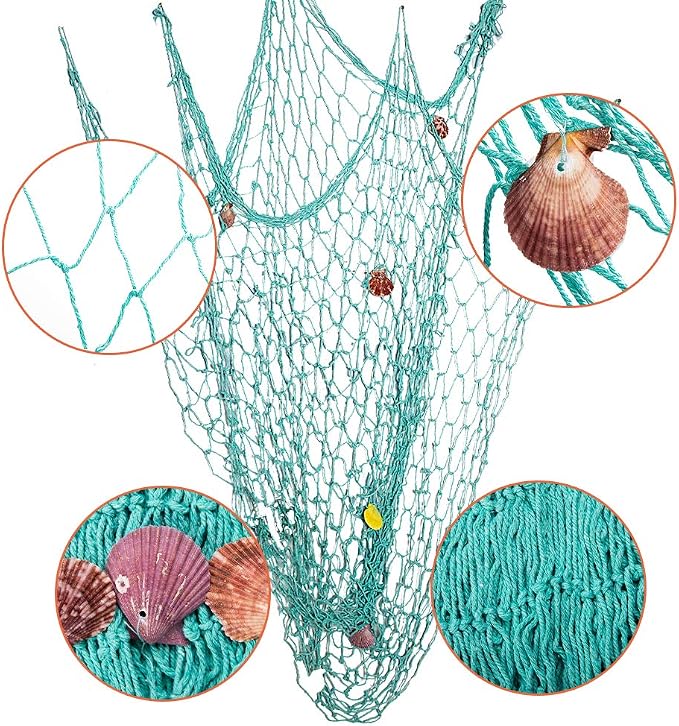 Rosoz Nature Fish Net Wall Decoration - Image 2