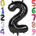 40 Inch Black Number 2 Balloon Birthday Party Decorations by Hadoife
