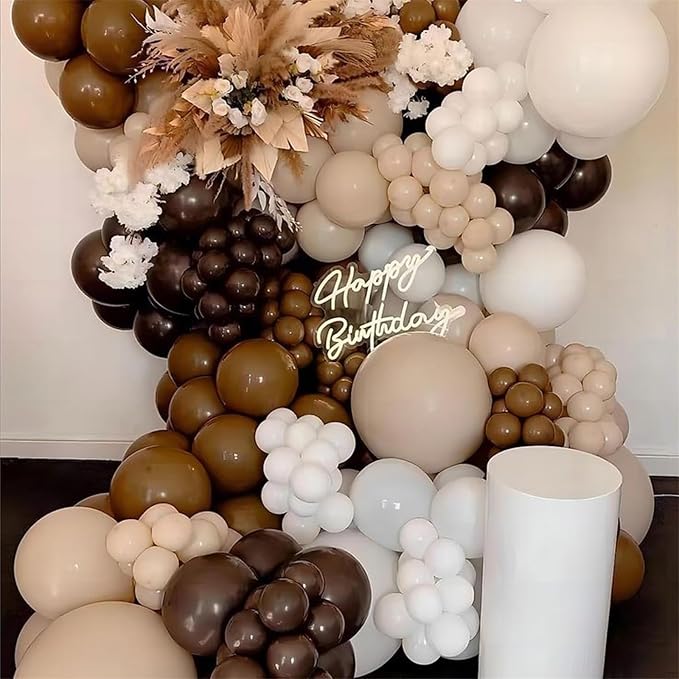 Brown Balloons, 12 Inch 50 Pcs Thick Neutral Western Cowboy Latex Balloon | - Image 9