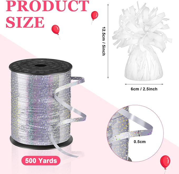 Yunsailing 25 Pcs Heavy Metallic Balloon Weights - Image 2
