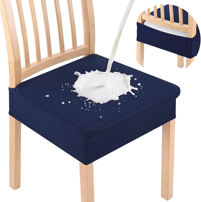 Smiry Waterproof Seat Covers for Dining Room Chairs, No Rear Covers | Stretch by Smiry