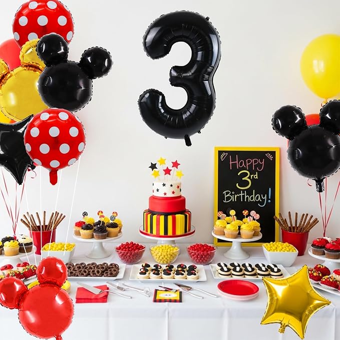 Vuzvuv Red Black Gold Foil Balloon Set - Image 6