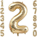 White Gold Number 2 Balloon 40 Inch, Foil Numeral by Unknown