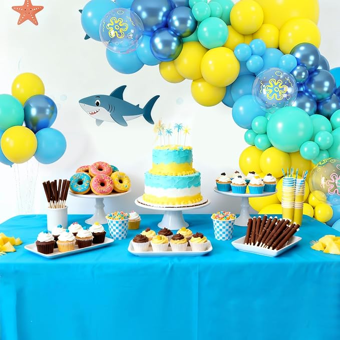 Amandir 153pcs Blue and Yellow Balloons Arch Garland Kit Different Sizes | 18 - Image 7