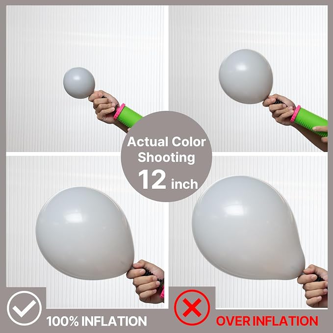 PartyWoo Gray Balloons 50pcs Matte Grey Latex Helium Balloons 12 Inch | Baby - Image 3