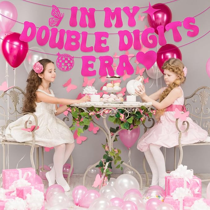 In My Double Digits Era Banner for Girls 10th Birthday Decorations Party - Image 5