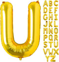 Lovoir 40 Inch Large Gold Letter U Balloons Big Size Jumbo Mylar Foil Helium by Lovoir