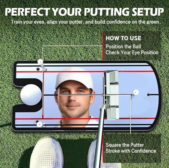 Golf Hitting Net with Putting Mirror - 10×7ft Heavy Duty Golf Practice Net for Indoor & Outdoor Use, Easy to Assemble