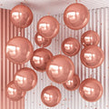 14 Pcs Rose Gold Round Foil Balloons 22/15/10 4D Ball Balloons Rose Metallic by Froova