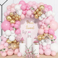 157Pcs Pink and White Balloons Garland Arch Kit Different Size | Pastel Pink by OUDDYLIFE