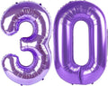 Purple 40 Inch 30 Number Balloons, Balloon Decorations by Upgesy