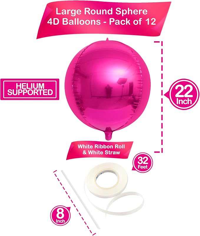 KatchOn Hot Pink Balloons - Image 3