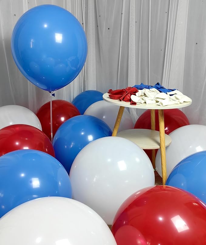 90 Pack Red White Blue Balloons 18 Inch Latex Party Balloon in Bulk - Image 5