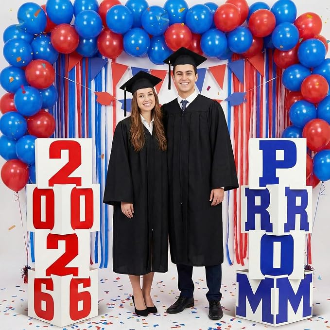 Queekay 8 Pcs Prom Column Standup Photo Booth Decorations 2026 Prom Backdrop - Image 6