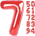 Red 7 Balloon - Number Balloon 40 Inch, 7th Red Birthday Decorations | Large by IWERP