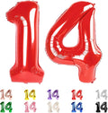 14 Balloon Numbers 40 Inch for 14th Year Old Birthday Decorations, Inflation by Mluchee