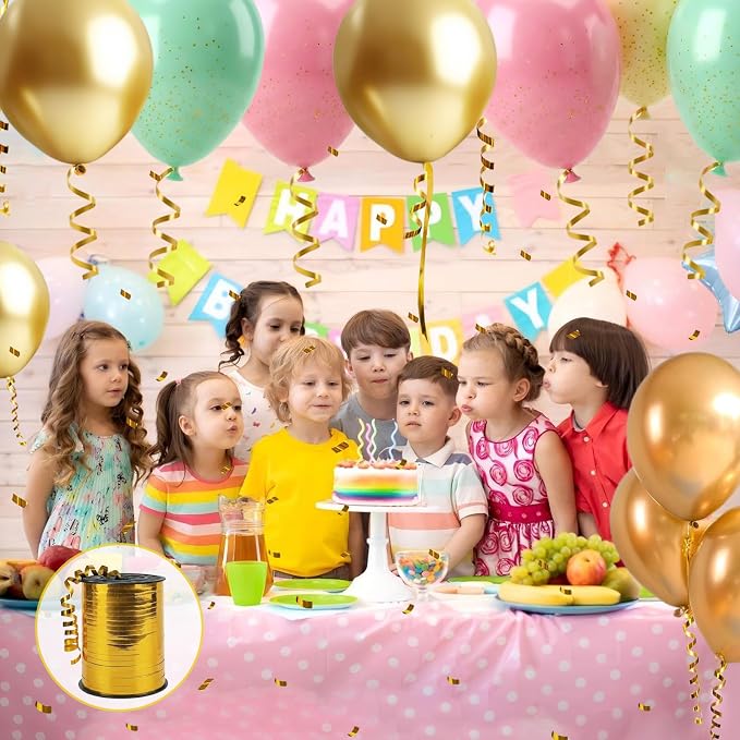 500 Yards Curling Ribbon， Bright Gold Balloon String Ribbon，for Gift - Image 4