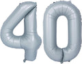 40 In Matte gray Number Balloon Helium Foil Mylar Birthday Balloon Digit 40 | by Exquisitehighqualitypartydecorationstomeetyoureveryneed%EF%BC%81