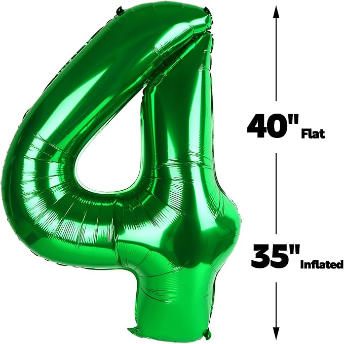 40 Inch Green Large Number 24 42 Birthday Balloon, Giant Number 24 42 Balloons - Image 3
