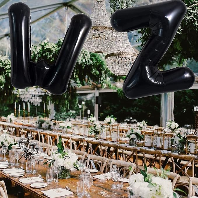TONIFUL 40 Inch Large Black Z Letter Balloon - Image 5