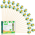 100Pcs Bee Cocktail Picks Cute Honeybee Theme Baby Shower Springtime Decor Long by Crafterlife