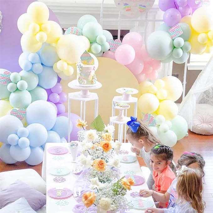 Voircoloria 130pcs Light Blue Balloons Garland Arch Kit, 18 12 10 5 Inch | - Image 8
