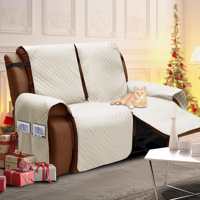 XINEAGE Water Resistant Recliner Cover, 2 Seat Loveseat Covers - Image 6