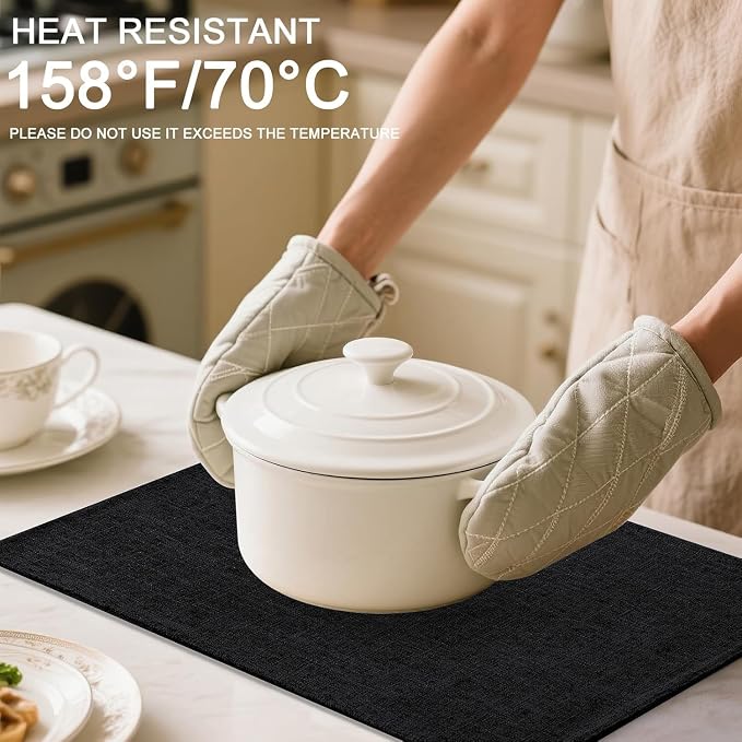 Homaxy Cloths Placemats for Dining Table Set of 4, Cotton Linen Blend Table Mats - Image 3