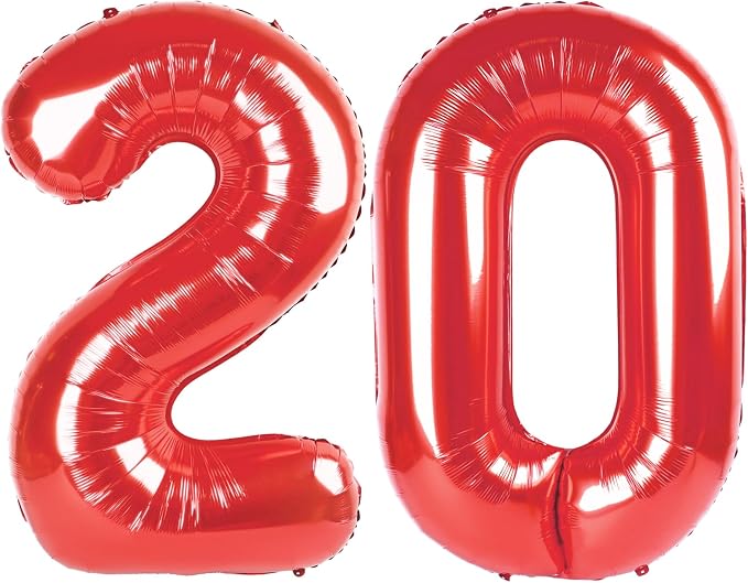 Numbers 19 Balloon 40Inch Red Balloons by Argthjy