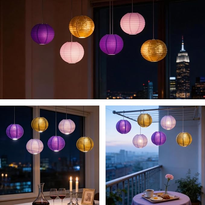 Purple Chinese Paper Lanterns - Image 5