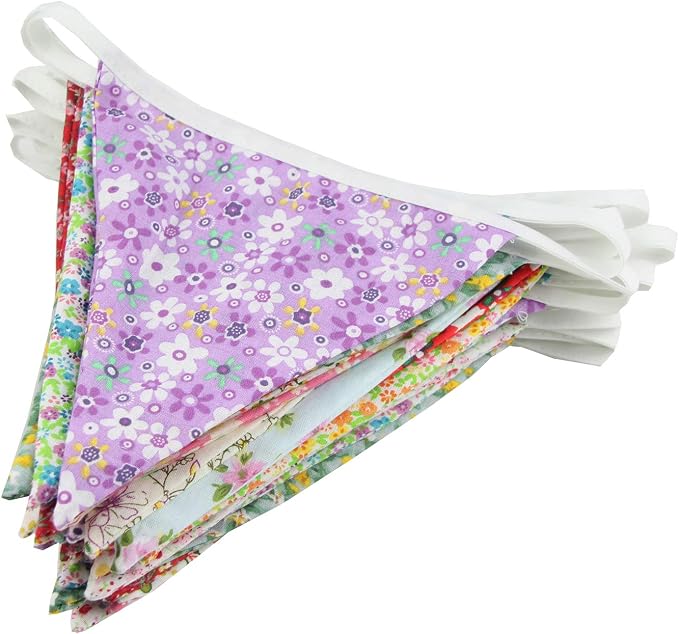 10M/32Ft Triangle Bunting Banner, Baby Shower, Outdoor and Home Decorations - Image 4