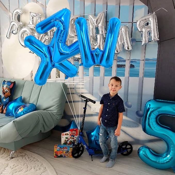 TONIFUL 40 Inch Large Blue Letter X Foil Balloons Alphabet Balloons | Giant - Image 4
