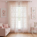 FINECITY Sheer Lace Curtains 72 Inch Length by FINECITY