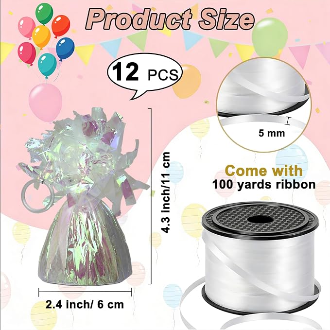 FUBININA 12 Pcs Balloon Weight Metallic Anchor - Image 7