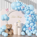Pastel Blue Balloons Different Sizes 135pcs 18 12 10 5 Inch Baby Blue Balloon by YISHEBAPA