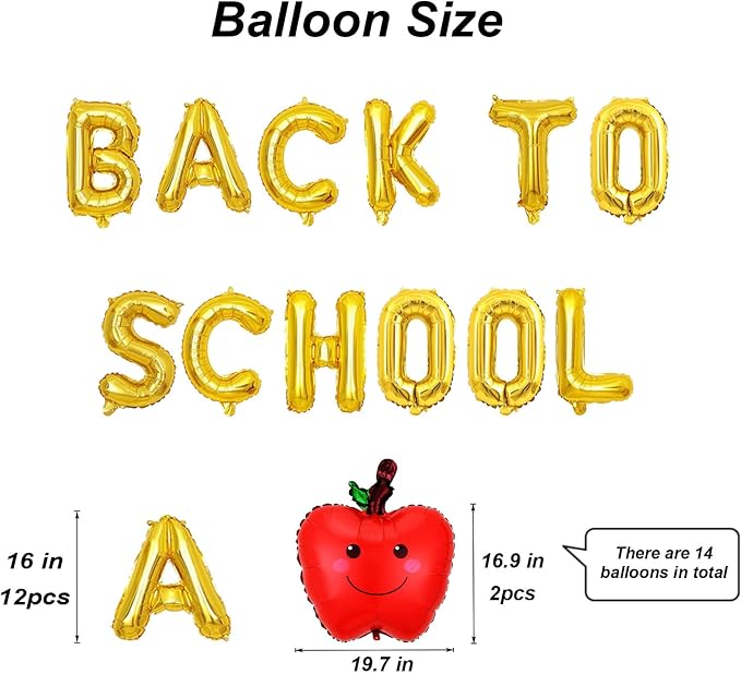 14Pcs Back To School Balloons - Image 2