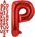 40 Inch Red Letter P Balloons, DIY Phrase Foil Alphabet Letter P Balloons DIY by LHOAVWE