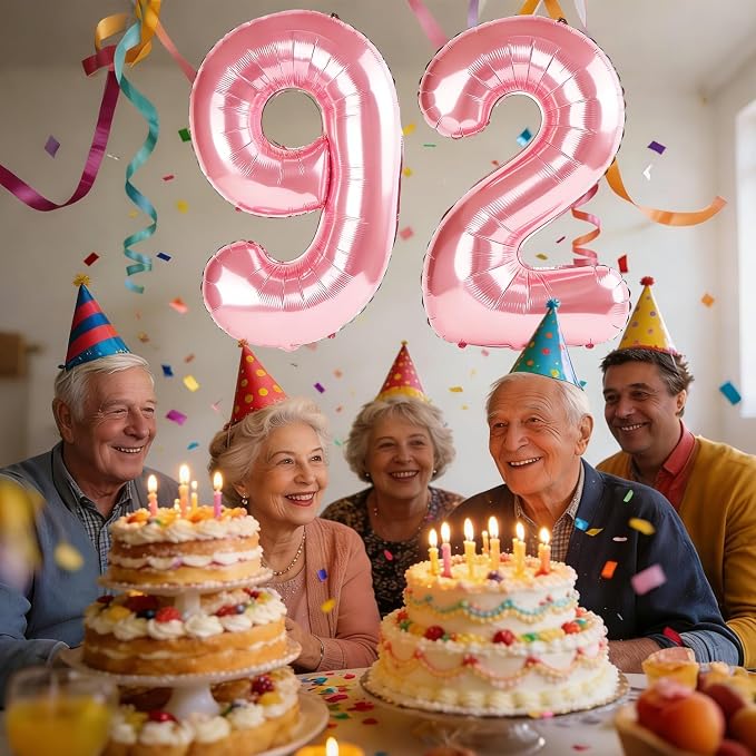40 Inch Number 92 Balloons for 92nd Birthday Party Decorations, 0-100 Jewelry - Image 2