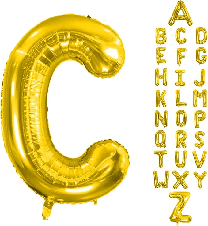 Letter Balloons Gold 40 Inch C Large Giant Big Foil Mylar Balloon | by Unknown