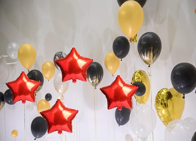 18 Inch Red Star Balloons, Aluminum Foil Balloon Mylar Balloon - Image 3