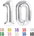 10 Balloon Numbers 40Inch for 10th Year Old Birthday Decorations, Inflation by Mluchee