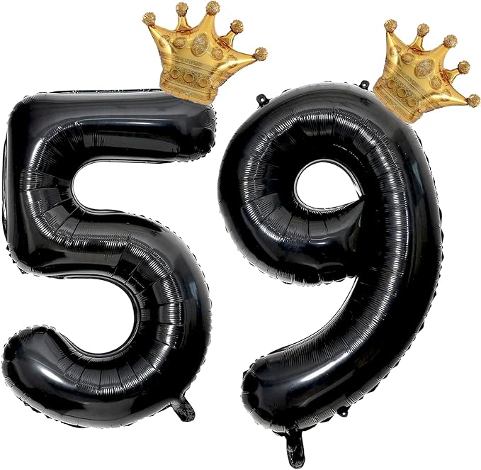 40 inch Large Black 59 Balloon Number by Unknown