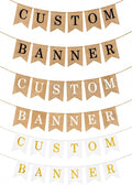 Custom Banner with Letters – Personalized Burlap or White Canvas Banner by bellium