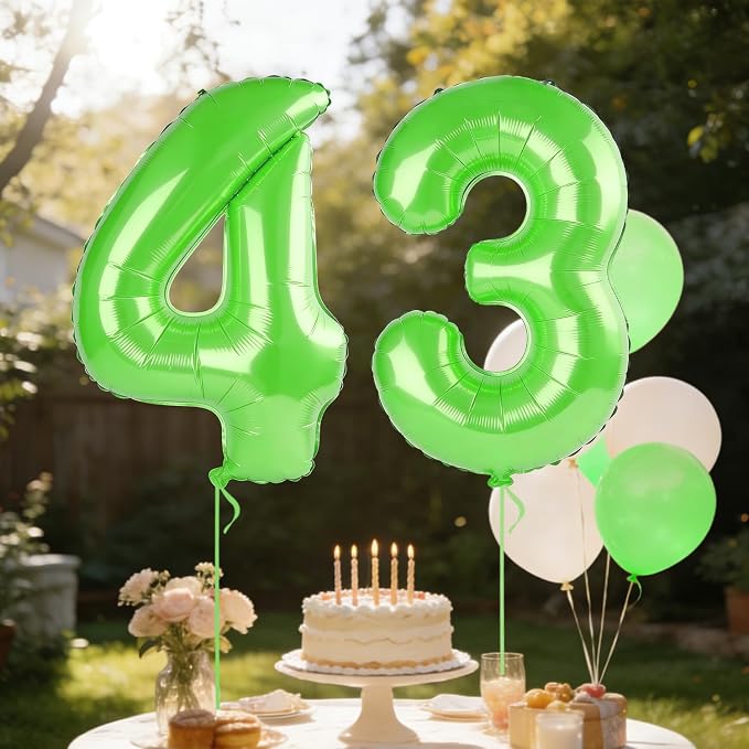 40 Inch Number 43 Balloons for 43rd Birthday Party Decorations, 0-100 Fruit - Image 3