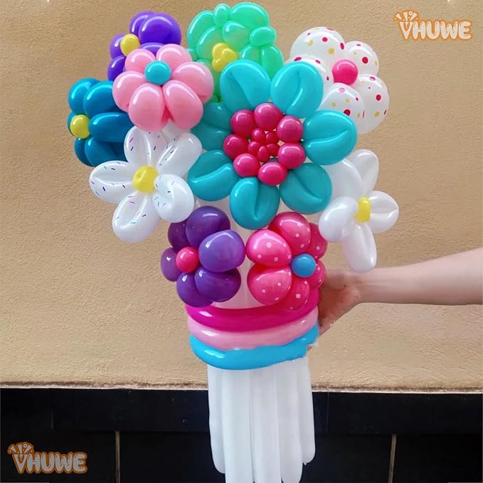 260 Balloons White, Thickened 100 Pack Long Balloons Twisting Skinny Magic - Image 7