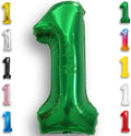 Green Number Balloon 1 Mylar Foil Balloons 32 inch by Unknown