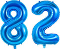 Number 82 Balloons for 82nd Birthday Party Decorations, 0-100 Large No.82 by Joycard